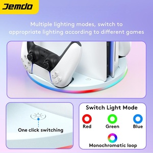 Base de Carga Inteligente Jemdo para Consola Slim, Ranura para Dos Controles, Indicador LED RGB, Sistema de Alimentación Seguro Multifuncional - Product Image 4