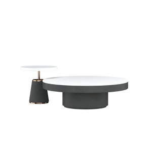 Table basse en ciment à profil bas, table de salon minimaliste en béton, style Wabi Sabi, prix direct usine - Product Image 4