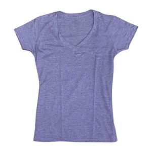 T-shirt à manches courtes à col rond pour femme, style streetwear, respirant, écologique, personnalisé, en coton biologique uni, brodé - Product Image 1