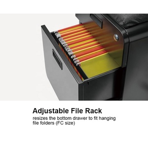 CAB03-1 đen 2 ngăn kéo kim loại khóa di động Tủ tập tin dưới bàn cho văn phòng nhà tập tin cán bệ lưu trữ tổ chức - Product Image 6