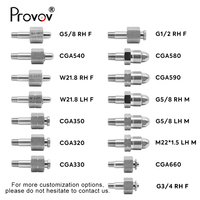 Régulateur de pression de gaz double manomètre en acier inoxydable 316L pour hydrogène, hélium, argon, azote, oxygène et gaz chimiques