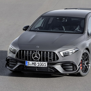 Grille avant AMG GT verticale pour Mercedes-Benz Classe A W177, modification en plastique noir brillant argenté, kit de modernisation pour pare-chocs avant - Product Image 5