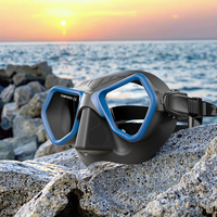 Nuevas máscaras de buceo de Marco grande de alta definición de fábrica, gafas de esnórquel, antiniebla, logotipo de bajo volumen, características de buceo impermeables