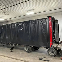 Bâche latérale pour camion en PVC 610-1100 g/m², résistante à l'eau, au vent et au feu, avec œillets et dimensions personnalisés, couverture extérieure pour engins et camions