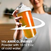 Poudre énergétique Bioby OEM Amino - Favorise la synthèse des protéines et la récupération après l'entraînement - Orange 585g 65 portions
