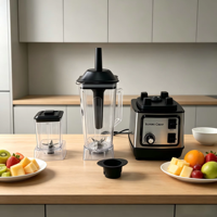 Mixeur-Blender 2-en-1 8500W 2,5L avec Moteur en Cuivre Pur et Acier Inoxydable, Hachoir à Viande Commercial et Domestique