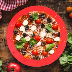 Les bords de circonférence de cercles de pizza en silicone de qualité alimentaire réglables pour une cuisson parfaite empêchent les outils de gâteau brûlants - Product Image 4
