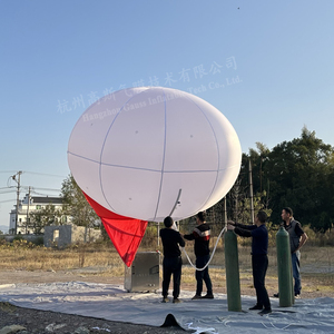 3.9m bóng giám sát trắng tải 12kg với cánh gió đỏ - Product Image 3