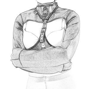 Volwassen SM Bondage Set Lederen dwangbuis met polsbeugels seksspeeltjes dwangbuis kostuum body harness beperking - Product Image 3