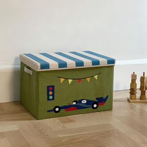 <span class=keywords><strong>Caja</strong></span> de Almacenamiento de Tela Plegable y Lavable Ecológica con Tapa, Diseño de Dibujos Animados de Circo para Niños, Contenedor de Almacenamiento de Ropa Inodoro de 47L - Product Image 3