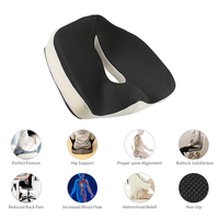 Coccyx ergonomique, coussin de siège auto antidérapant, chaise en mousse à mémoire de forme extra large et ferme pour le bureau