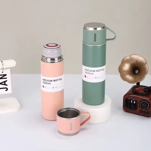 ชุดขวดน้ำทรงตรงกระติกน้ำสแตนเลสกระติกน้ำสุญญากาศกระติกน้ำสำนักงานธุรกิจ - Product Image 3