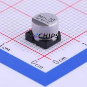 Condensateur électrolytique en aluminium SMD VES470M1ATR-0605, SMD, D6.3xL5.3mm 47uF 20% 10V 6.3mm - Product Image 1