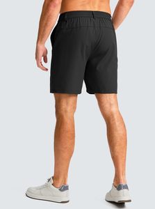 Men's Casual 7" Mid Waist Golf <strong>Work</strong> <strong>Shorts</strong> Lightweight Quick Dry Breathable <strong>Stretch</strong> 3 Pockets Solid Pattern Elastic Worsted - Product Image 2