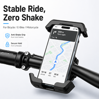 Soporte para Teléfono de Motocicleta, Carcasa Rígida Antivibraciones, Soporte de Navegación para Bicicleta, Soporte Antichoque para Manillar de Scooter y Bicicleta Eléctrica