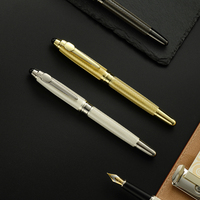 Stylos plume en laiton personnalisés de luxe, vente en gros et au détail, métal noir canon de fusil, classique de luxe