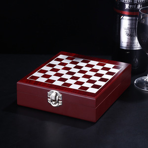 Coffret de luxe en bois HUAJU INDUSTRIAL pour sommelier, avec ouvre-bouteille et plateau à échecs, ensemble cadeau - Product Image 5