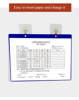 Porte-documents de présentation transparent en PVC personnalisé UCI, double face, réutilisable, avec crochet amovible, A3/A4, rouge/jaune/bleu/vert
