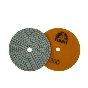 Big Size 180mm 7 inch Flexible Wet Marble Resin Concrete Stone diamond Polishing Pads For Stone granite marble