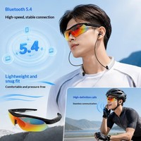 Lunettes de sport intelligentes pour la course en extérieur, polarisées, anti-UV, Bluetooth 5.4, commande tactile, double chargement magnétique, port confortable