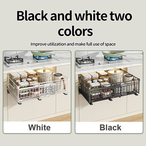 Cesta de Alambre para Cocina, Organizador de Gabinete Extraíble <span class=keywords><strong>Debajo</strong></span> <span class=keywords><strong>del</strong></span> Fregadero, Cesta Deslizante para Almacenamiento - Product Image 5