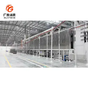 High Quality Powder Coating Spray Paint Line Systems Booth Powder Coating Oven Curring For Sale