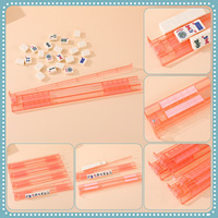Accessoires de Mahjong : Supports de tuiles avec poussoirs automatiques, porte-cartes de jeu portable pour organisateur de table de Mahjong américain