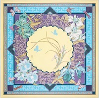 Alas Mahjong Mewah Motif Merak Ungu Custom Printing, Alas Mahjong Neoprena Anti Selip Portabel Warna Amethyst Amerika untuk Bermain Game