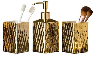 Dispensador de <span class=keywords><strong>Baño</strong></span> Moderno, Ecológico, de Cerámica de Lujo, Dorado y Personalizado - Product Image 6