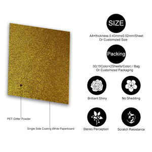 Kho Giấy Bìa Lấp Lánh 290G A4 30 Tờ/Túi 15 Màu GC30A01 Cho Sổ Lưu Niệm Giấy Lấp Lánh Thủ Công Để Làm Thủ Công - Product Image 2
