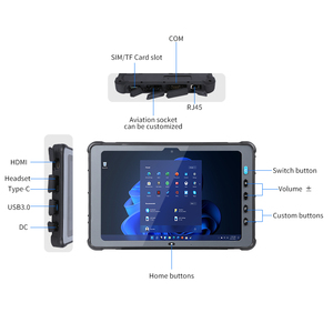 11 10000 mAh GNSS 4G Core i5 i7 PC industriel robuste avec Wi-Fi IP67 et lecteurs de codes-barres - Product Image 4