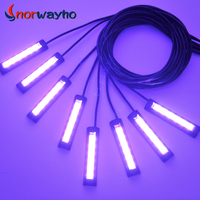 Haute luminosité huit gousses RVB couleur lumière de roche avec la télécommande sans fil de l'usine pour VTT/UTV/Offroad/ buggy lumière de roche