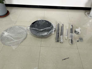 Équipement de <span class=keywords><strong>barbecue</strong></span> extérieur luxueux, foyer en fer, grilles à bois, <span class=keywords><strong>barbecue</strong></span> au charbon de bois, trépied noir, 3-5 personnes, montage facile - Product Image 5