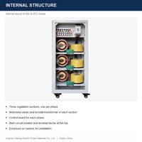 Stabilisateur de tension triphasé AVR 60KVA 120KVA 380V, régulateur de tension industriel, affichage numérique