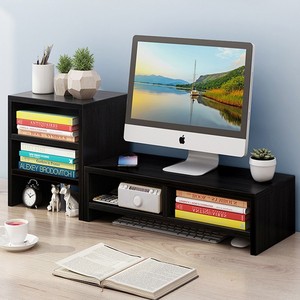 <b>Desktop</b> Monitor Riser Wood Stand With Storage <b>Shelf</b> For Office Computer Desk Organizer - Product Image 2