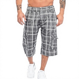<b>Men's</b> <b>Shorts</b> Mid Waist Length Breathable Oxford Fabric With Pockets Casual Style - Product Image 1
