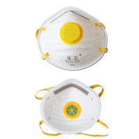 Masque respiratoire en carbone KN95 de style tasse monté sur la tête avec valve pour l'application de la poussière dans les cimenteries