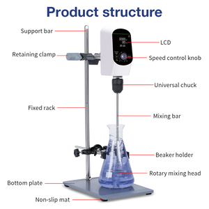 Hot Sale Cantilever <strong>Electric</strong> Stirrers for <strong>Lab</strong> 20L Agitator Electronic Mixer <strong>Machines</strong> Cosmetic Overhead Stirrer Mixer Laboratory - Product Image 5