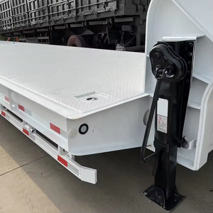 Support Customization 3 Axle 80 Ton 100 Ton Heavy Duty Low <b>Bed</b> <b>Truck</b> Trailer Semi Lowbed Trailer Low Loader for Sale - Product Image 4