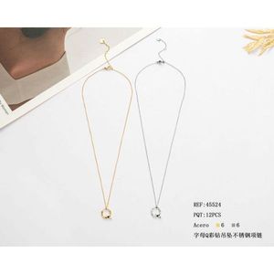 Collana con Ciondolo a Forma di Diamante Q in Acciaio Inossidabile, Charm con Lettera Q da 6mm, Gioielleria Raffinata - Product Image 3