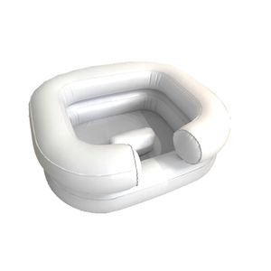 Bassin de lavage de cheveux gonflable médical de voyage dans le <span class=keywords><strong>lit</strong></span>, bassin de shampoing gonflable blanc pliable portable pour les personnes handicapées et les patients - Product Image 3
