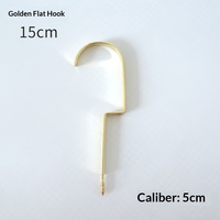 Crochets plats en nickel perlé, crochets longs en acier inoxydable, crochets de suspension pour vêtements noirs/argentés/dorés pour magasins de vêtements, vente en gros
