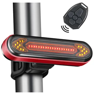 USB Перезаряжаемый пульт дистанционного управления задний фонарь для велосипеда с возможностью перезарядки батареи Сигналы поворота велосипедов велосипедная фара задние фонари линейный сигнал