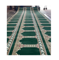 Tapis de Prière Islamique Tissé Wilton, en Rouleau Personnalisé, Lavable, pour Mur ou Sol, Moquette de Mosquée, Utilisation Extérieure Intérieure, Fournisseur Direct de Chine