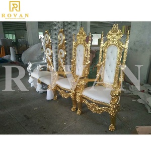 Chaise de Mariage de Luxe Dorée, Trône de Mariage de Haute Qualité pour le Roi et la Reine, Idéal pour les Événements - Product Image 4