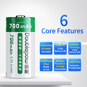 Batteria al Litio Ricaricabile Doublepow ad Alta Capacità 3.7V 700mAh <span class=keywords><strong>CR123A</strong></span> 16340 - Product Image 6