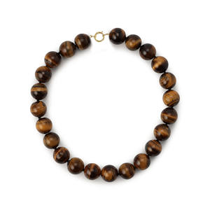 11 मिमी की बड़ी प्राकृतिक पत्थर बाघ की आंख की गांठ, हार के बाद हार - Product Image 4