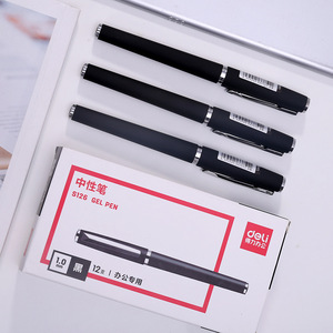 Deli S126 Gel Pen 1.0mm Black Office School Writing Pen Plastic Body Caps Closure - Product Image 2