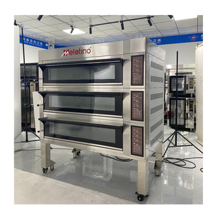 Forno Elettrico Professionale a 3 Piani e 9 Teglie con Iniezione di Vapore, Controllo Digitale, Attrezzatura Commerciale per la Cottura del Pane - Product Image 5