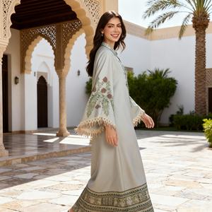 Nuevo Diseño Estilo Dubái, Vestido Largo de Tela de Alta Calidad, Modesto y Elegante con Lentejuelas, Abaya para Mujeres Musulmanas, Proveedor - Product Image 4